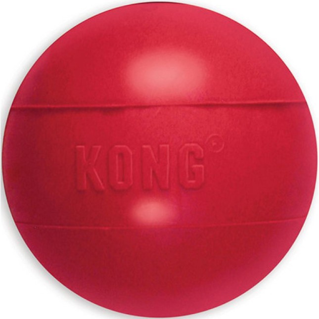 Kong παιχνίδι μπάλα κόκκινη για τους σκύλους που μασάνε ακόμα δυνατότερα