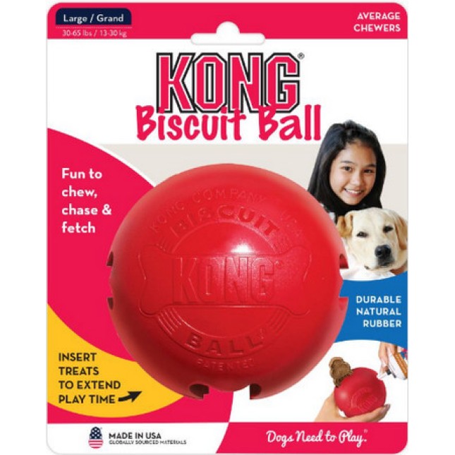 Kong παιχνίδι biscuit μπάλα απασχολεί, διασκεδάζει και επιβραβεύει το σκύλο σας Kong παιχνίδι biscuit μπάλα απασχολεί, διασκεδάζει και επιβραβεύει το σκύλο σας