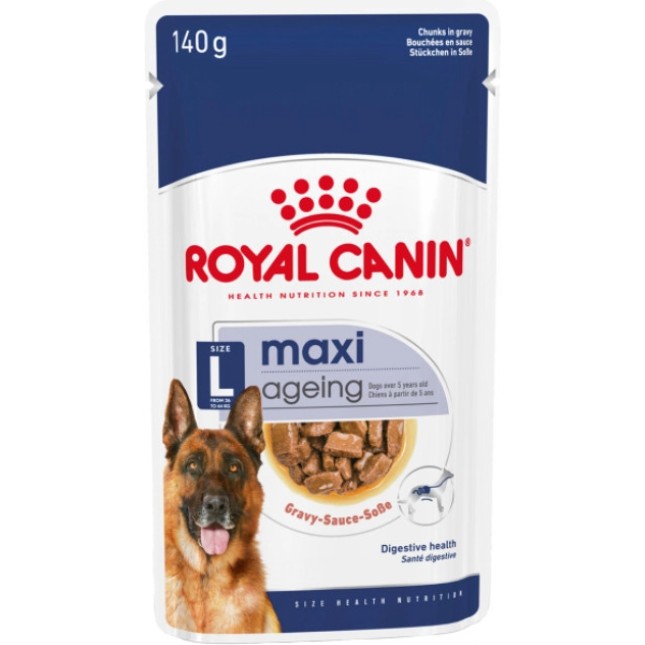 Royal Canin πλήρης τροφή Size Health Nutrition Wet maxi ageing 140g