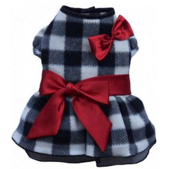 Doggy Dolly φόρεμα μαύρο καρώ W105 small