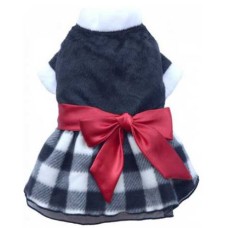 Doggy Dolly φόρεμα μαύρο με γούνα W106 medium Doggy Dolly φόρεμα μαύρο με γούνα W106 medium