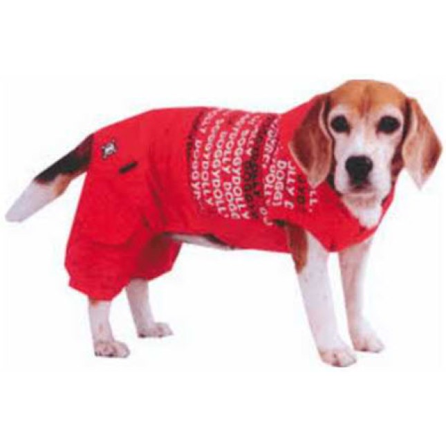 Doggy Dolly φόρμα κόκκινη ,μαλακή και άνετη για να προσφέρει ελευθερία κινήσεων
