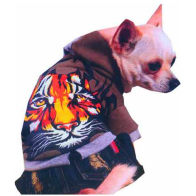 Doggy Dolly μπλούζα χακί με κουκούλα ,υψηλής ποιότητας ρουχαλάκι με λεπτομερή κατασκευή