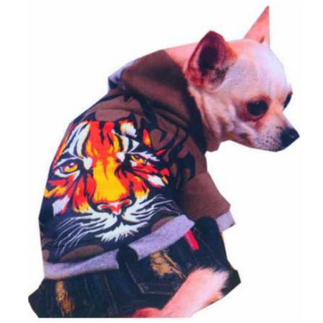 Doggy Dolly μπλούζα χακί με κουκούλα medium