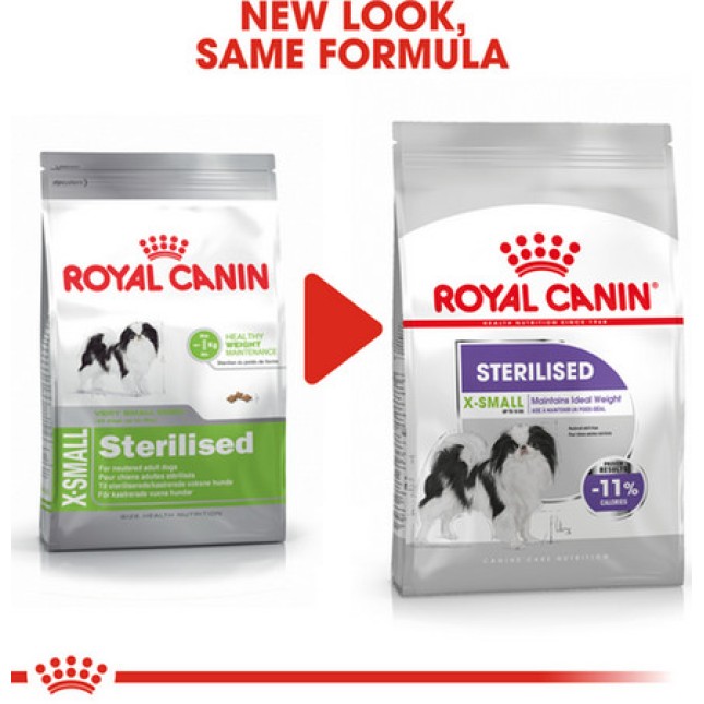 Royal Canin Canine πλήρης τροφή για ενήλικες στειρωμένους σκύλους xsmall Sterilized adult 1,5kg