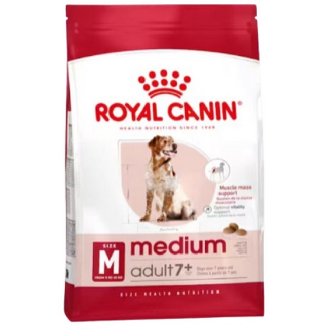 Royal Canin πλήρης τροφή Size Health Nutrition medium adult 7+   15kg