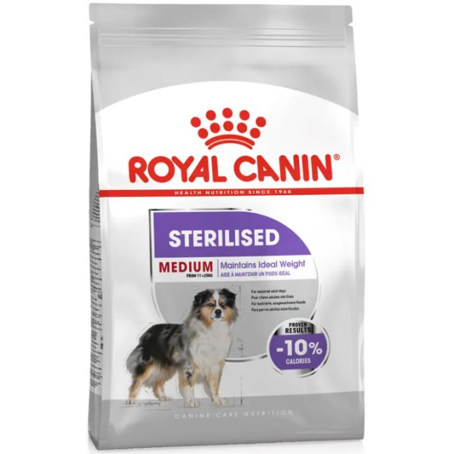Royal Canin τροφή για ενήλικες στειρωμένους σκύλους μεσαίου μεγέθους με τάση αύξησης βάρους Royal Canin τροφή για ενήλικες στειρωμένους σκύλους μεσαίου μεγέθους με τάση αύξησης βάρους