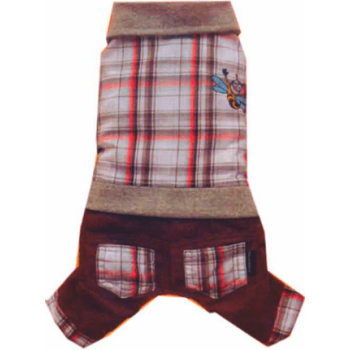 Doggy Dolly φόρμα casual καρώ καφέ C260