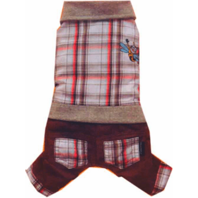 Doggy Dolly φόρμα casual καρώ καφέ C260 large Doggy Dolly φόρμα casual καρώ καφέ C260 large