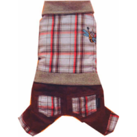 Doggy Dolly φόρμα casual καρώ καφέ C260 x-large