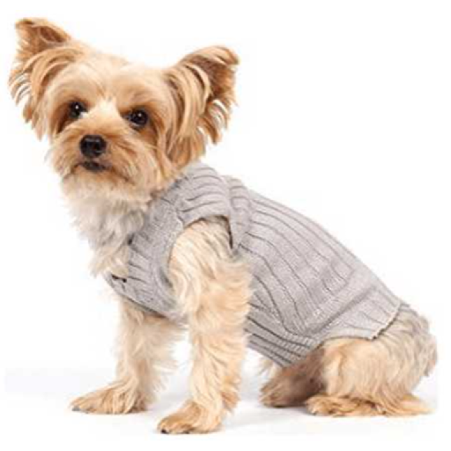 Doggy Dolly πουλόβερ πλεκτό γκρι W073 medium
