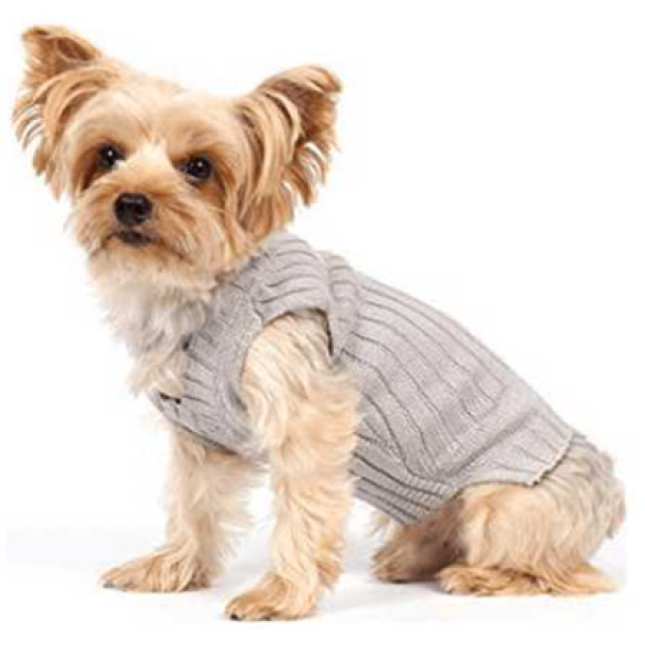 Doggy Dolly πουλόβερ πλεκτό γκρι W073 medium Doggy Dolly πουλόβερ πλεκτό γκρι W073 medium