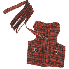 Doggy Dolly γιλέκο κόκκινο με λουρί DCL045 x-small