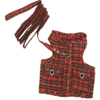 Doggy Dolly γιλέκο κόκκινο με λουρί DCL045 x-small