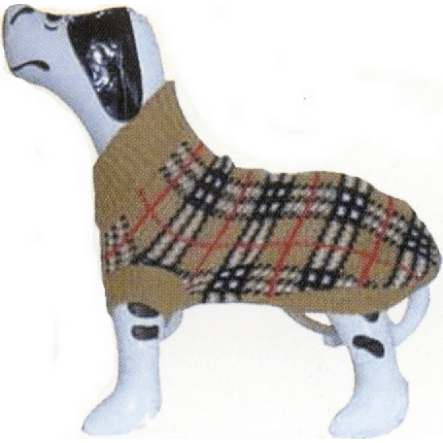 Doggy Dolly πουλόβερ πλεκτό εκρού καρώ Νο2 Doggy Dolly πουλόβερ πλεκτό εκρού καρώ Νο2