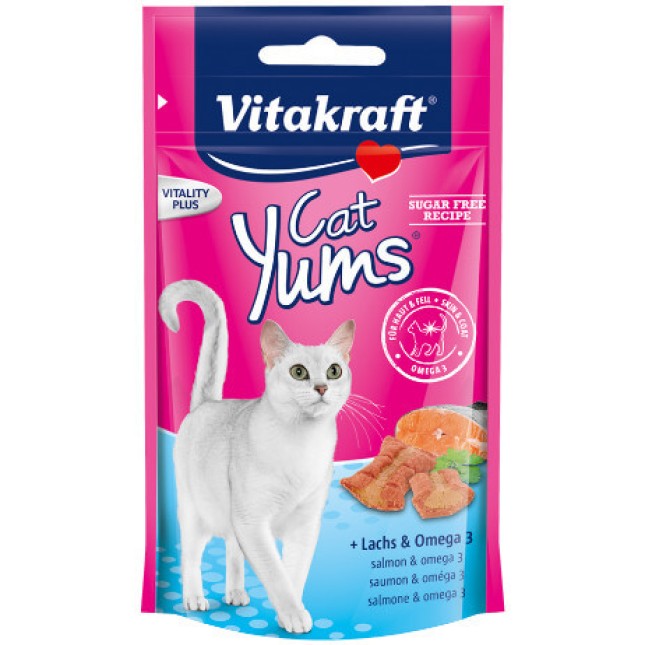 Vitakraft cat yums λιχουδιά γεμιστή σολομό 40 gr Vitakraft cat yums λιχουδιά γεμιστή σολομό 40 gr