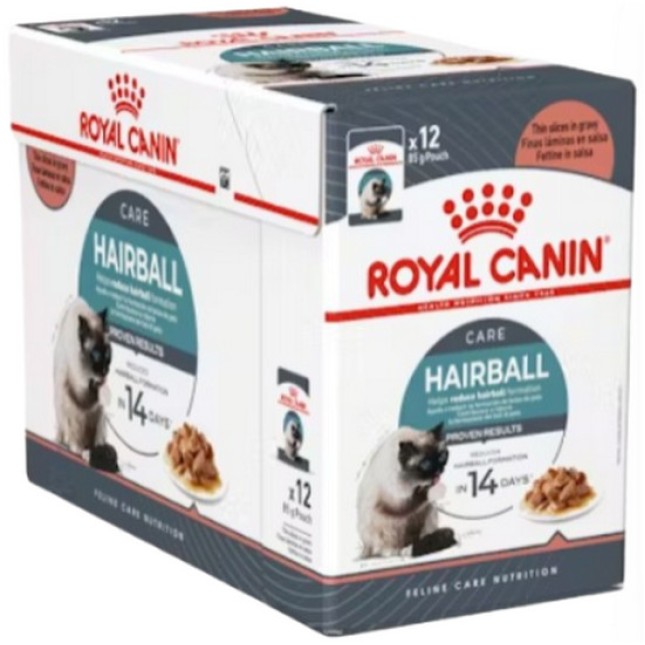 Royal Canin τροφή για ενήλικες γάτες (σε σάλτσα) για τη μείωση του σχηματισμού τριχόμπαλων Royal Canin τροφή για ενήλικες γάτες (σε σάλτσα) για τη μείωση του σχηματισμού τριχόμπαλων
