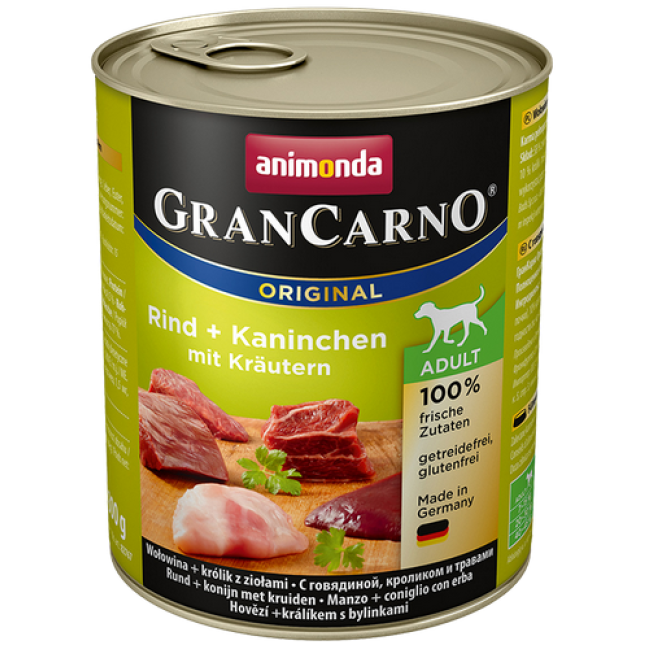 Animonda Gran Carno Adult με κουνέλι & βότανα