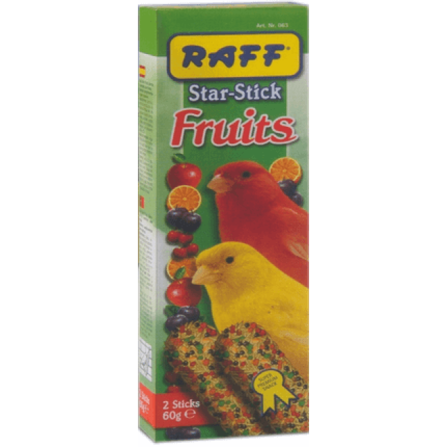 Raff στικ-star canαrini fruits-για κανάρια με φρούτα Raff στικ-star canαrini fruits-για κανάρια με φρούτα
