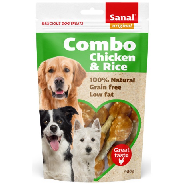 Sanal κόκκαλο με κοτόπουλο και ρύζι 80gr Sanal κόκκαλο με κοτόπουλο και ρύζι 80gr
