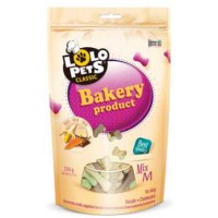 Lolo pets μπισκότα bones mix medium doypack με μπανάνα, καρότο, βανίλια και σοκολάτα