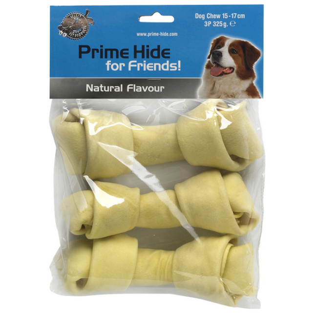 Prime Hide Knotted Bone Natural (15-17cm-3τμχ) Prime Hide Knotted Bone Natural (15-17cm-3τμχ)