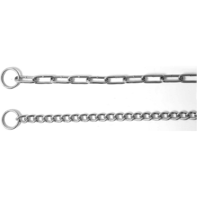 Πνίχτης χρωμίου μονής αλυσίδας 60cm x 4.0mm Πνίχτης χρωμίου μονής αλυσίδας 60cm x 4.0mm