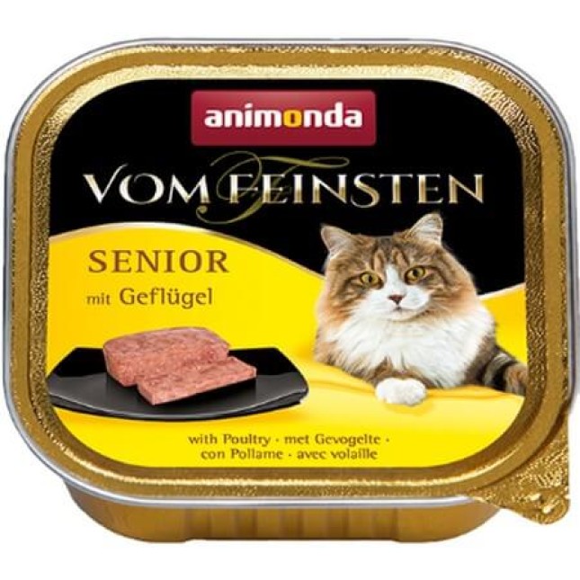Animonda Vom Feinsten Senior κεσεδάκια διάφορων γεύσεων για ηλικιωμένες γάτες 100gr Animonda Vom Feinsten Senior κεσεδάκια διάφορων γεύσεων για ηλικιωμένες γάτες 100gr