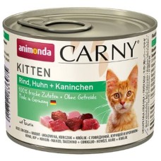 Animonda Carny Kitten κονσέρβα με Κοτόπουλο & κουνέλι & βοδινό 200gr