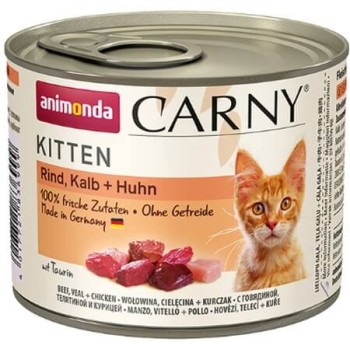 Animonda Carny Kitten κονσέρβα με Μοσχάρι & Κοτόπουλο & βοδινό 200gr Animonda Carny Kitten κονσέρβα με Μοσχάρι & Κοτόπουλο & βοδινό 200gr