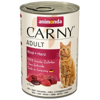 Animonda Carny Adult κονσέρβα με Βοδινό & Καρδιά 400gr