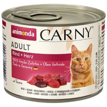 Animonda Carny Adult κονσέρβα με Βοδινό & Καρδιά των 200gr και 400gr Animonda Carny Adult κονσέρβα με Βοδινό & Καρδιά των 200gr και 400gr