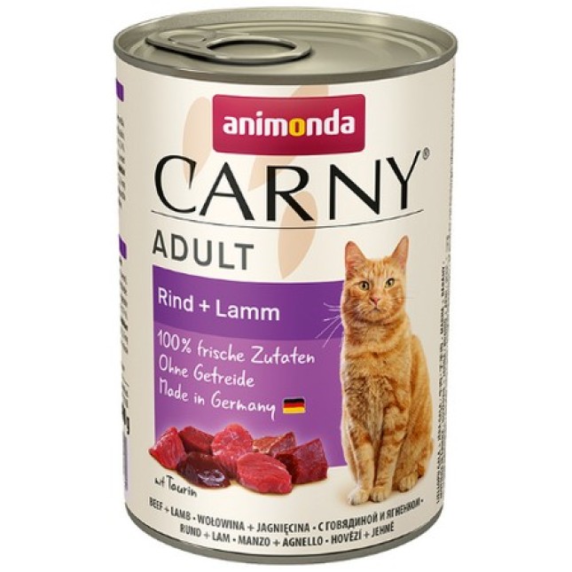 Animonda Carny Adult κονσέρβα με Βοδινό & Αρνί των 200gr και 400gr Animonda Carny Adult κονσέρβα με Βοδινό & Αρνί των 200gr και 400gr