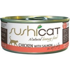 Nova f.sushicat κοτόπουλο & σολoμός σε ζελέ 70gr Nova f.sushicat κοτόπουλο & σολoμός σε ζελέ 70gr