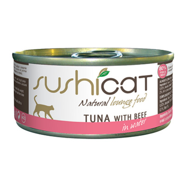 Nova f. sushicat τόνος & μοσχάρι σε νερό 70gr Nova f. sushicat τόνος & μοσχάρι σε νερό 70gr