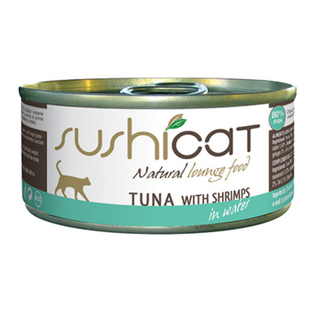 Nova f. sushicat τόνος & γαρίδες σε νερό 70gr Nova f. sushicat τόνος & γαρίδες σε νερό 70gr