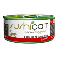 Nova f. sushicat κοτόπουλο & μοσχάρι σε νερό 70gr Nova f. sushicat κοτόπουλο & μοσχάρι σε νερό 70gr