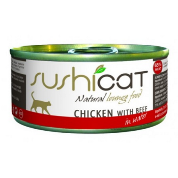 Nova f. sushicat κοτόπουλο & μοσχάρι σε νερό 70gr Nova f. sushicat κοτόπουλο & μοσχάρι σε νερό 70gr