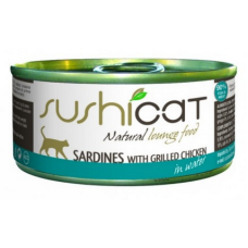 Nova f. sushicat σαρδέλες & κοτόπουλο σε νερό 70gr Nova f. sushicat σαρδέλες & κοτόπουλο σε νερό 70gr