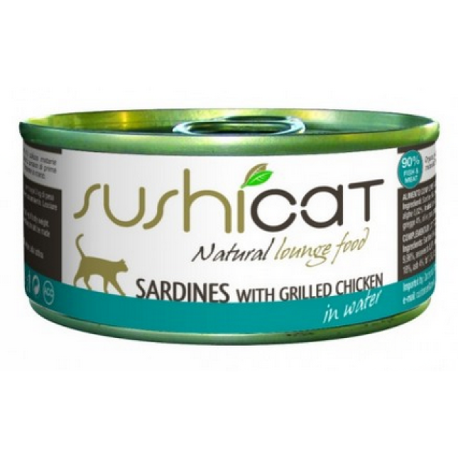 Nova f. sushicat σαρδέλες & κοτόπουλο σε νερό 70gr Nova f. sushicat σαρδέλες & κοτόπουλο σε νερό 70gr