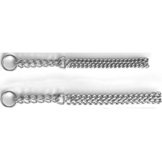 Πνίχτης χρωμίου διπλής αλυσίδας 45cm x 3,0mm Πνίχτης χρωμίου διπλής αλυσίδας 45cm x 3,0mm