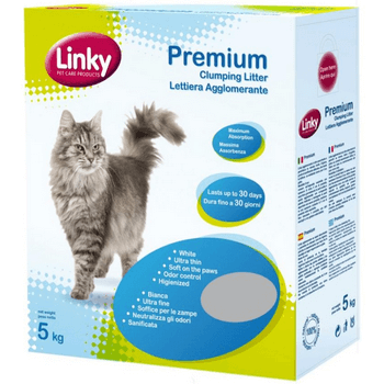 Linky άμμος γάτας μπετονίτης premium 5kg Linky άμμος γάτας μπετονίτης premium 5kg