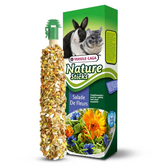 Versele Laga Nature Sticks Salade de Fleurs Herbivores, για κουνέλια/τσιντσιλά με σαλάτα λουλουδιών Versele Laga Nature Sticks Salade de Fleurs Herbivores, για κουνέλια/τσιντσιλά με σαλάτα λουλουδιών