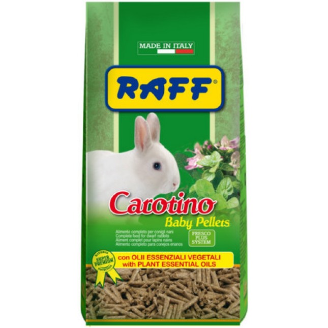 Raff carotino baby πλήρης τροφή σε μορφή πελλετ για κουνελάκια 900gr