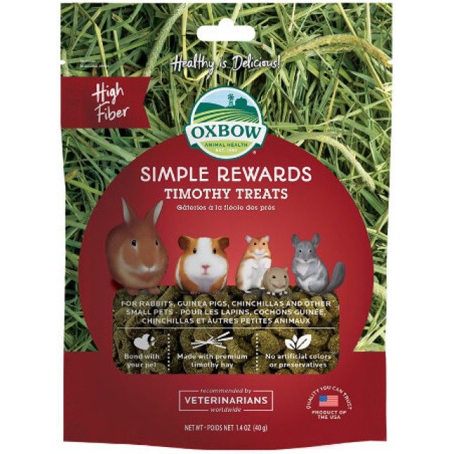 Oxbow λιχουδιά timothy simple rewards 40gr Oxbow λιχουδιά timothy simple rewards 40gr