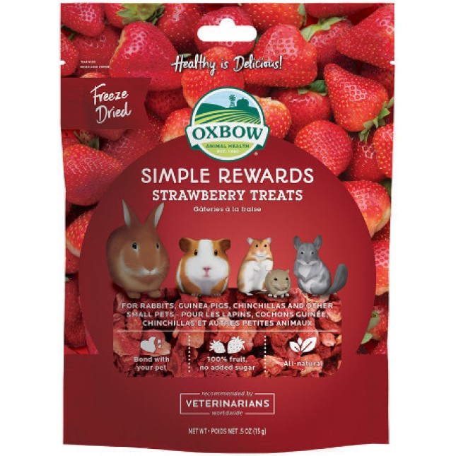 Oxbow λιχουδιά φράουλα simple rewards 15gr Oxbow λιχουδιά φράουλα simple rewards 15gr