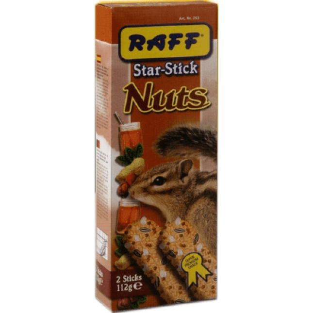 Raff στικ star squirrel nuts για σκιουράκια με μέλι-φυστίκια Raff στικ star squirrel nuts για σκιουράκια με μέλι-φυστίκια