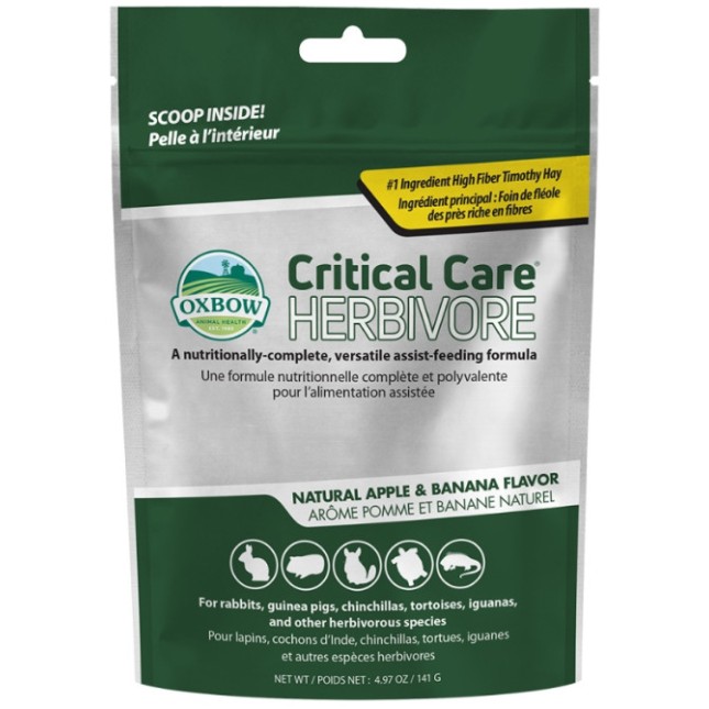 Oxbow κλινική δίαιτα Critical Care Apple/Banana 141gr Oxbow κλινική δίαιτα Critical Care Apple/Banana 141gr