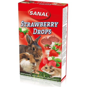 Sanal λιχουδιές με φράουλα για μικρά ζωάκια 45gr Sanal λιχουδιές με φράουλα για μικρά ζωάκια 45gr