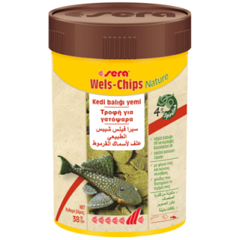 Sera Wels-Chips nature, βασική τρoφή για ψάρια βυθού, όπως Ancistrus και plecos